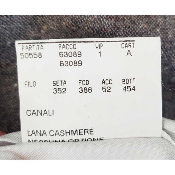 Canali Milano Mens Cashmere Wool  Flecked Pleated Pants Trousers Brown 56 NWOT - Picture 6 of 11